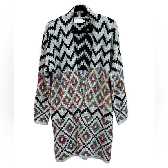 Dreamers Long Open Front Aztec Cardigan M/L - Picture 1 of 5
